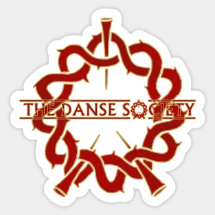 Danse Society Logo - Red And Gold. Sticker